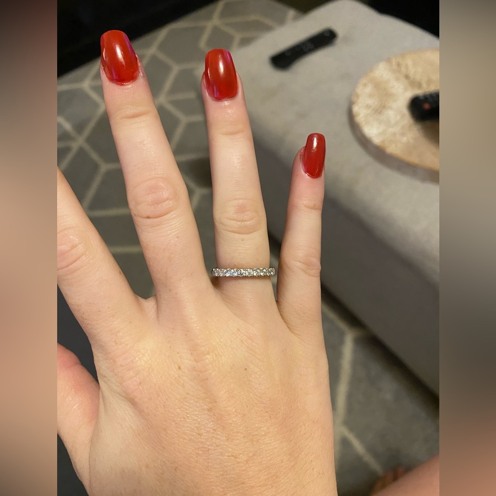 Benchmark Rings 14k white gold lab-diamond wedding band